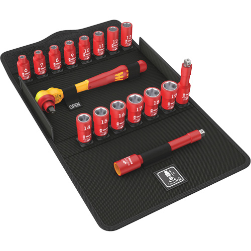 8100 SB VDE 1 Zyklop Insulated Ratchet Set, 7 Pcs, 3/8" Drive Size Groupe Belzile Dickner