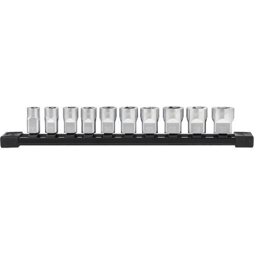 Metric Sockets with Four Flat Sides, 10 Pcs, 3/8" Drive Size Groupe Belzile Dickner