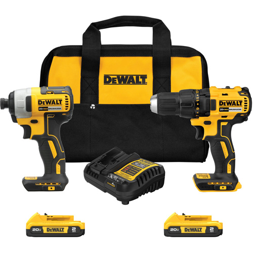 Drill & Impact Driver Combo Kit, Lithium-Ion, 20 V Groupe Belzile Dickner