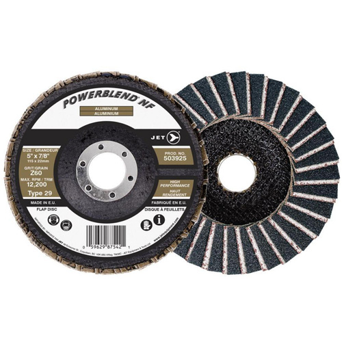POWERBLEND NF Flap Disc, 5" x 7/8", Type 29, Z60 Grit, Zirconia Alumina Groupe Belzile Dickner