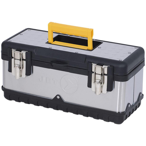 JPSTB-15 Stainless Steel Hand Tool Box, 6-1/4" D x 15" W x 7" H, Black/Silver Groupe Belzile Dickner