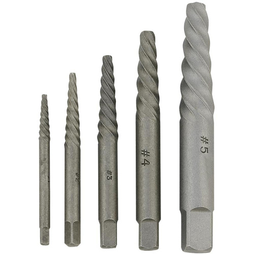 JSSE-5S Spiral-Type Screw Extractor Set, Alloy Steel Groupe Belzile Dickner