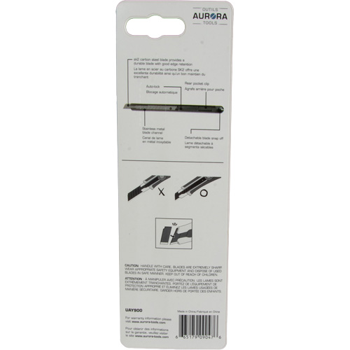 9mm Standard-Duty Knife, Stainless Steel, Plastic Handle Groupe Belzile Dickner
