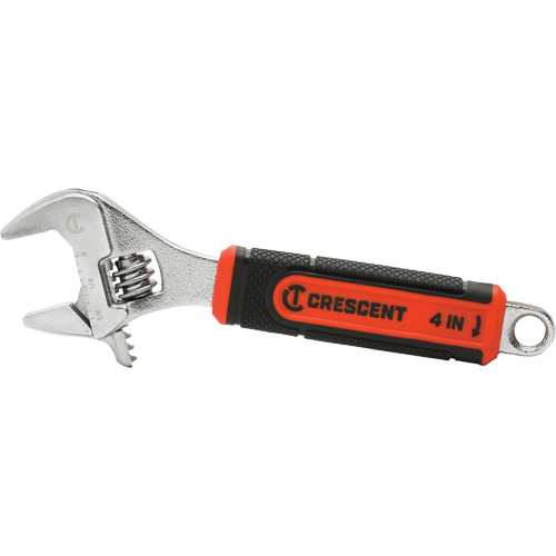 Adjustable Wrench with Quick-Fit Jaw, 4" L, 9/16"/14 mm Max Width, Chrome Groupe Belzile Dickner