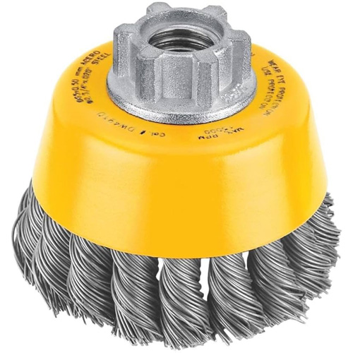 HP Carbon Knot Wire Cup Brush, 3" Dia. x 5/8"-11 Arbor Groupe Belzile Dickner