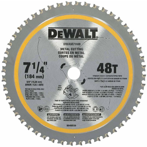 Lame de scie circulaire, 7-1/4", 48 dents, Pour M&eacute;tal Groupe Belzile Dickner
