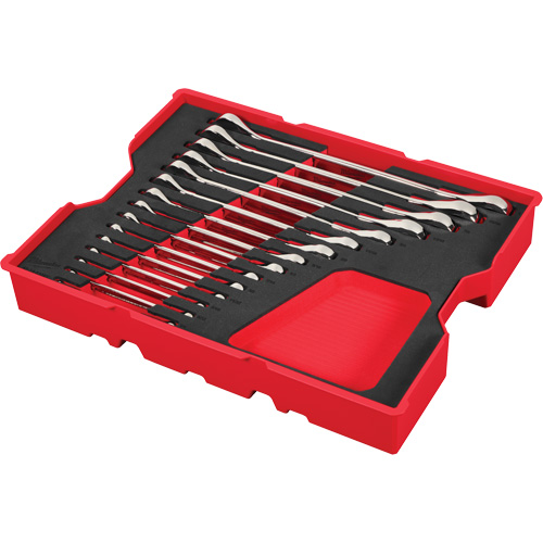 SAE Wrench Set with Tray for PACKOUT Drawers, Ratcheting Combination, 15 Pieces, Imperial Groupe Belzile Dickner