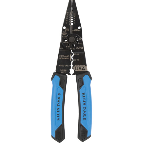 Pince &agrave; d&eacute;nuder polyvalente &agrave; bec long, 8-1/4" lo, 10 - 20/12 - 22 AWG Groupe Belzile Dickner