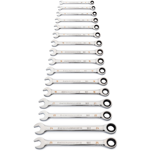 90-Tooth 12 Point Wrench Set, Ratcheting Combination, 16 Pieces, Metric Groupe Belzile Dickner