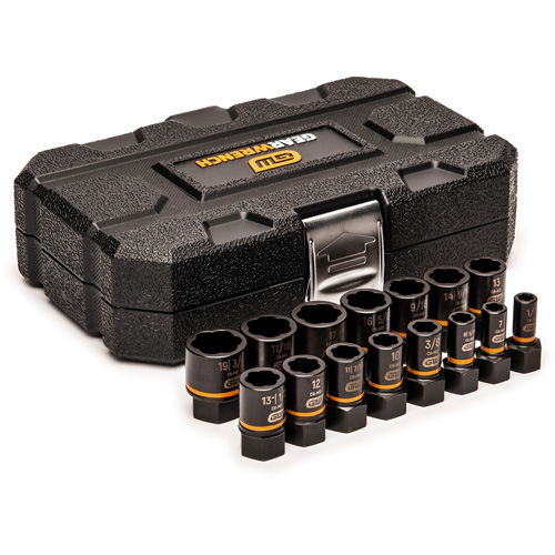 Jeu de douilles d'extraction Bolt Biter, 15 Mcx, Chocs, Prise de 1/4"/3/8" Groupe Belzile Dickner