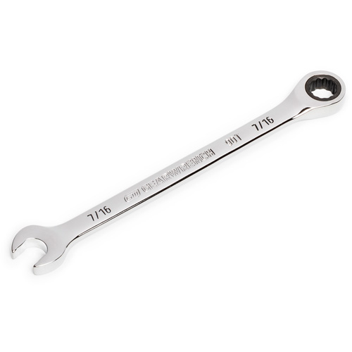 90-Tooth Ratcheting Combination Wrench, 12 Point, 7/16", Chrome Finish Groupe Belzile Dickner