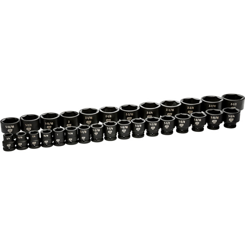 Jeu de douilles SAE &agrave; 6 pans, 29 Mcx, Chocs, Prise de 3/4" Groupe Belzile Dickner