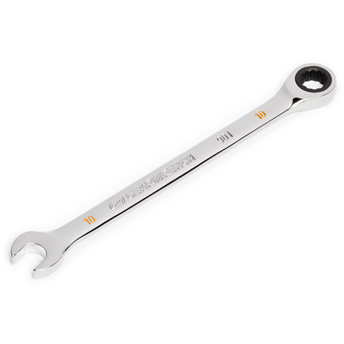 90-Tooth Ratcheting Combination Wrench, 12 Point, 10 mm, Chrome Finish Groupe Belzile Dickner