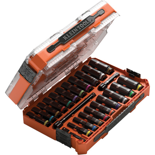 KNECT Drive Socket Set, 23 Pcs, Impact, 3/8" Drive Size, Deep Groupe Belzile Dickner