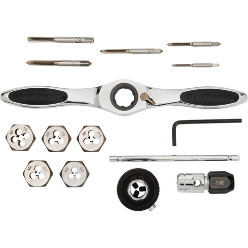 Metric Ratcheting Tap & Die Set, 15 Pieces Groupe Belzile Dickner