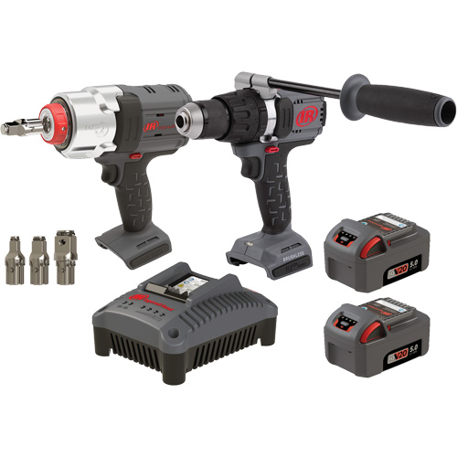 Hammer Drill & Impact Wrench Combo Kit, Lithium-Ion, 20 V Groupe Belzile Dickner