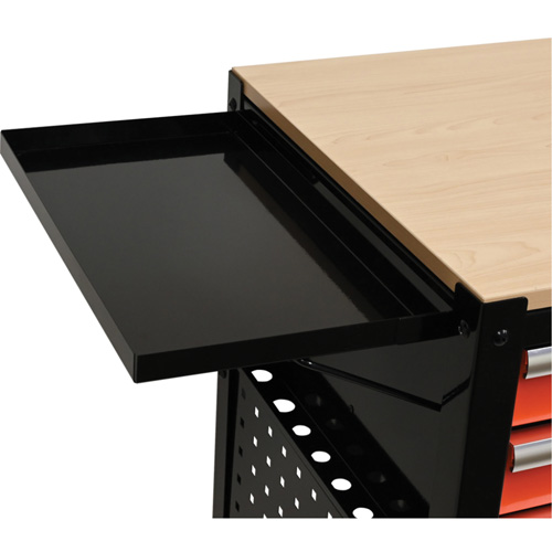 Chariot utilitaire, 4 tiroirs, Noir/Orange Groupe Belzile Dickner