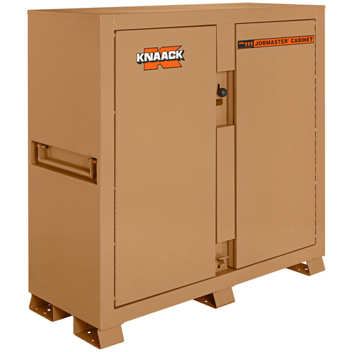 Model 111 Jobsite Cabinet with Padlock, Steel, 47.5 Cubic Feet, Tan Groupe Belzile Dickner