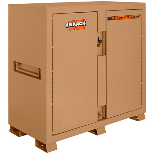 Model 99 Jobsite Cabinet with Double Doors & 2 Padlocks, Steel, 59.4 Cubic Feet, Tan Groupe Belzile Dickner