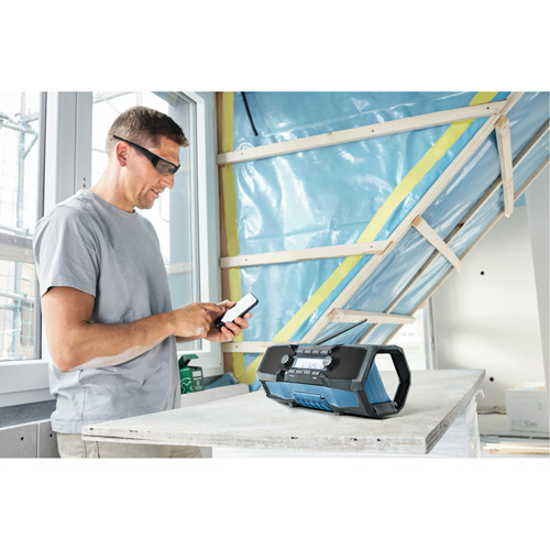 Compact Jobsite Radio with Bluetooth&reg; 5.0, Lithium-Ion, 18 V Groupe Belzile Dickner