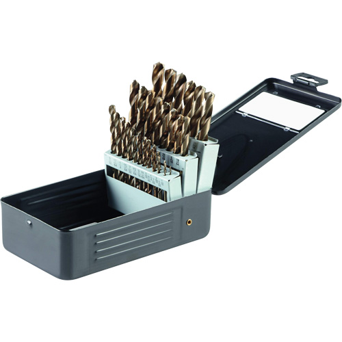 Gold Oxide Drill Bit Set, 29 Pieces, High Speed Steel Groupe Belzile Dickner