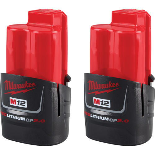 Batteries compactes M12 REDLITHIUM CP2.0, Lithium-ion, 12 V, 2 Ah Groupe Belzile Dickner