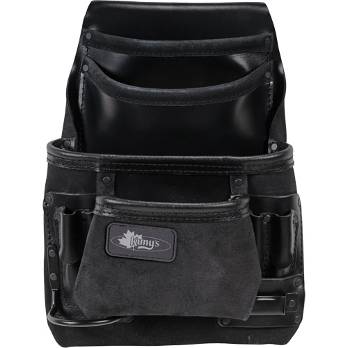 Sac robuste Phantom pour clous et outils, Cuir, 10 pochettes, Noir Groupe Belzile Dickner