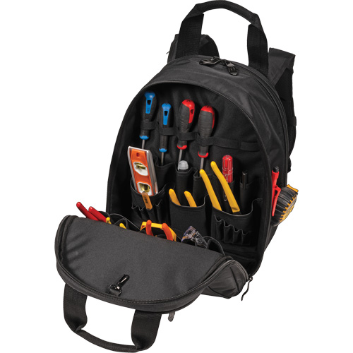 Phantom Collection 36-Pocket Tool Backpack, 11" L x 14-1/2" W, Black, Ballistic/Polyester Groupe Belzile Dickner