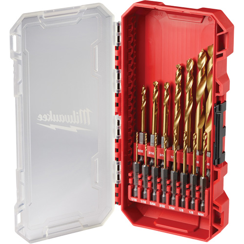 SHOCKWAVE Impact-Duty Drill Bit  Set, 15 Pieces, Titanium Groupe Belzile Dickner