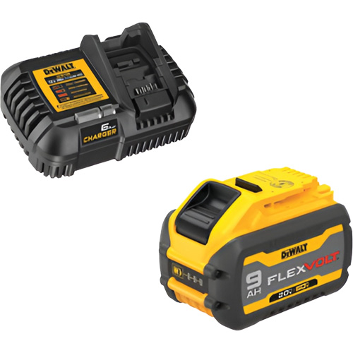 Ensemble de bloc-pile et chargeur MAX FLEXVOLT, Lithium-ion, 20 V/60 V, 9 Ah Groupe Belzile Dickner