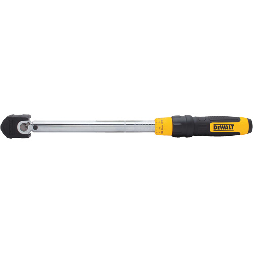 Cl&eacute; dynamom&eacute;trique &agrave; microm&egrave;tre, &agrave; cliquer, Entraînement 3/8" carr&eacute;, 20 - 100 lb-pi/27,11-135. 58 N.m Groupe Belzile Dickner