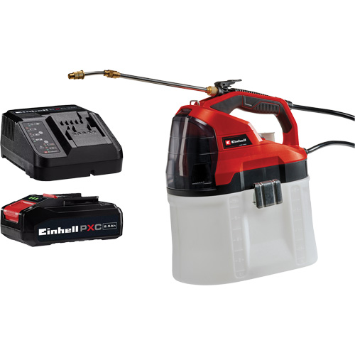 Pulv&eacute;risateur de produits chimiques sans fil 18V avec batterie 2,5 Ah et ensemble de d&eacute;part de chargeur, 253,6 oz (7,5 L) Groupe Belzile Dickner