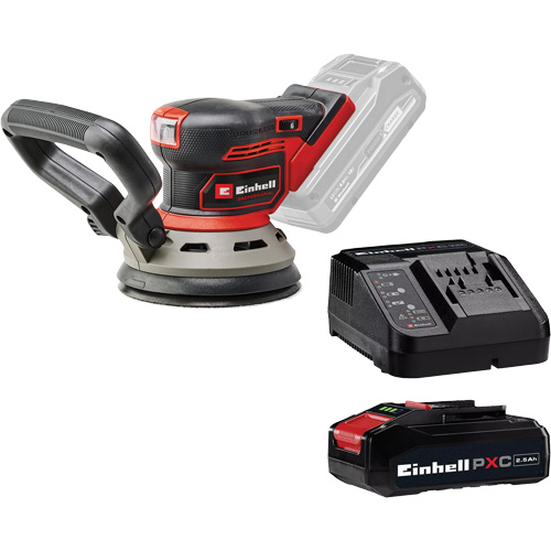 Professional Random Orbit Sander with 2.5Ah PXC Battery & Charger Starter Kit, 5" Sand Paper, 18 V, 6000 - 24000 OPM Groupe Belzile Dickner