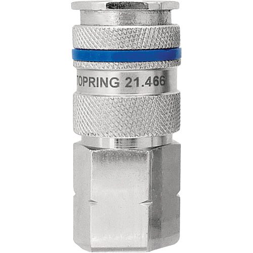 Raccord industriel rapide QUIKSILVER, Laiton nickel&eacute;, 3/8", NPT femelle, 435 PSI Groupe Belzile Dickner