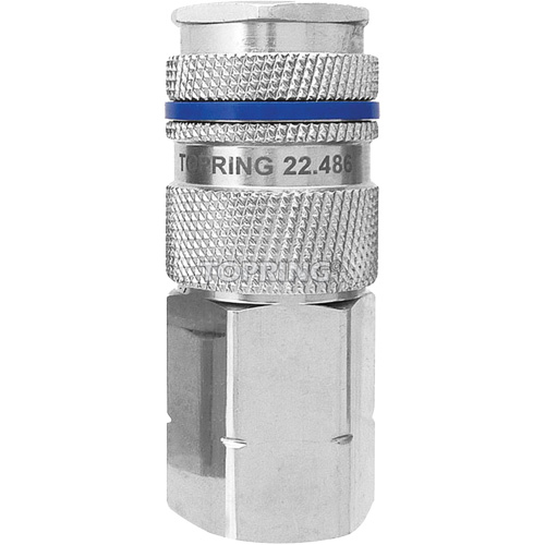 Raccord industriel rapide QUIKSILVER, Laiton nickel&eacute;, 1/2", NPT femelle, 500 psi Groupe Belzile Dickner
