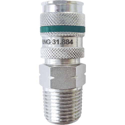 Raccord rapide QUIKSILVER Ultraflo 7,8 mm, Acier zingu&eacute;, 1/2", NPT m&acirc;le, 362 PSI Groupe Belzile Dickner