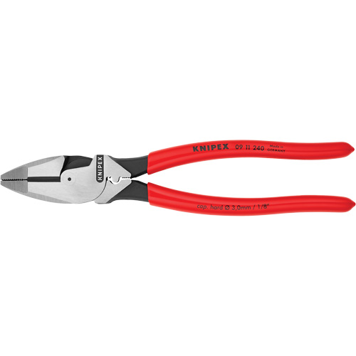 High Leverage Lineman's Pliers New England with Fish Tape Puller & Crimper Groupe Belzile Dickner