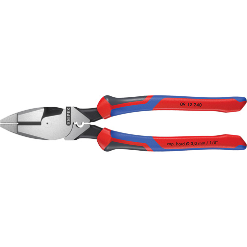 High Leverage Lineman's Pliers New England with Fish Tape Puller, Crimper & KNIPEXTEND Handle Groupe Belzile Dickner