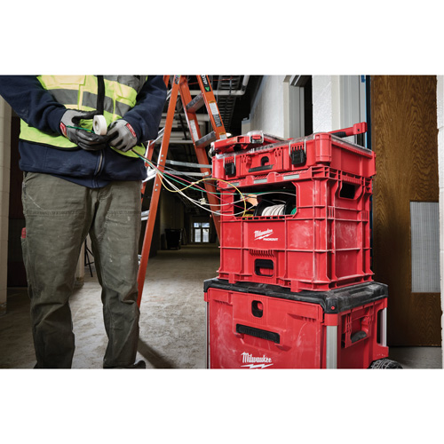 PACKOUT Wire Pulling XL Crate, 15-3/4" x 18-5/8" x 15", Black/Red Groupe Belzile Dickner