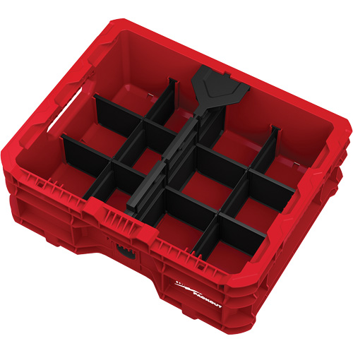 PACKOUT Low-Profile Crate, 15" x 18-5/8" x 6-5/8", Black/Red Groupe Belzile Dickner