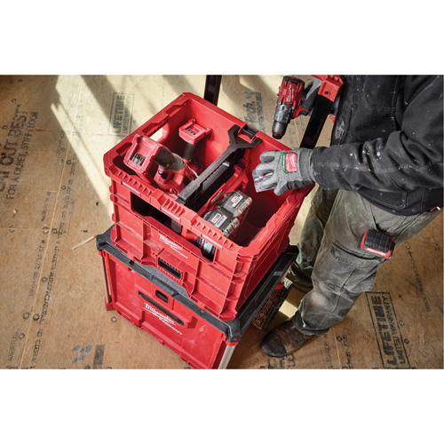 PACKOUT XL Crate, 15-3/4" x 18-5/8" x 15", Black/Red Groupe Belzile Dickner