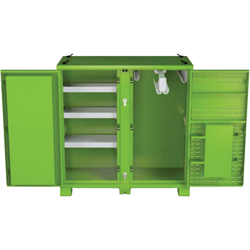 Ventilated Onsite PPE Storage Cabinet, Steel, High-Visibility Lime Green Groupe Belzile Dickner