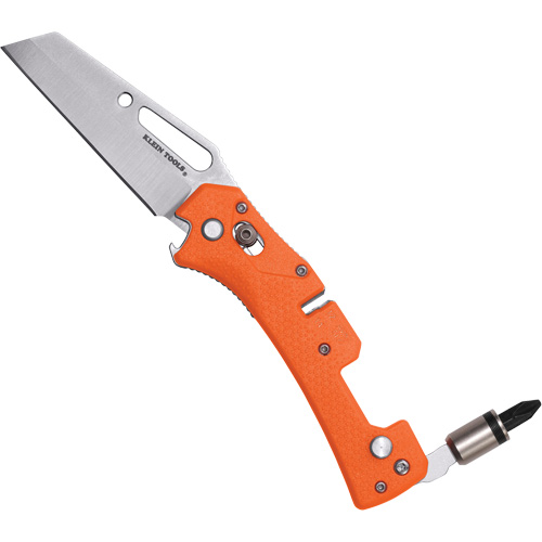 Electrician's Pocket Knife with Driver, 2-99/100" Blade, Stainless Steel Blade, Plastic Handle Groupe Belzile Dickner