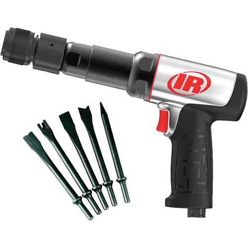 Heavy-Duty Air Hammer with Chisels, 21.8 CFM, 1/4" NPT, 2600 BPM, 3/4" x 3-3/4" (0.0mm x 0.0mm) Groupe Belzile Dickner