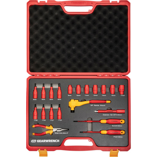 3/8" Drive VDE Insulated Tool Set, 1000 V, 20 Pcs Groupe Belzile Dickner