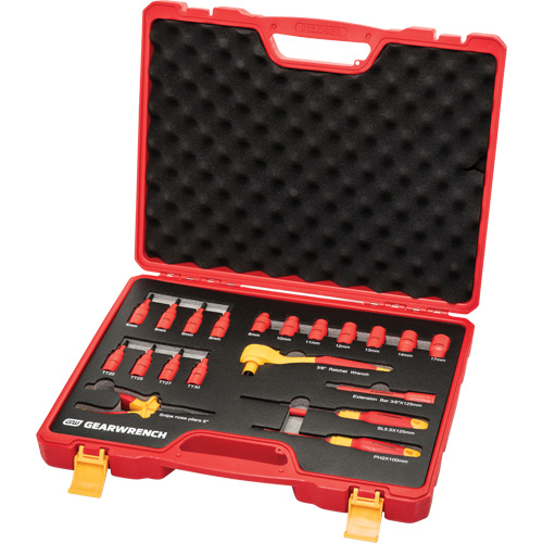 3/8" Drive VDE Insulated Tool Set, 1000 V, 20 Pcs Groupe Belzile Dickner