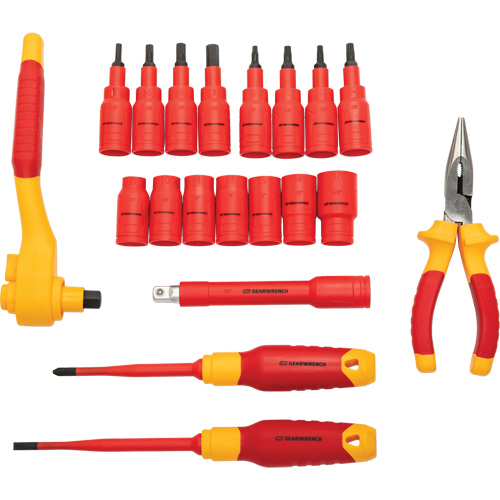 3/8" Drive VDE Insulated Tool Set, 1000 V, 20 Pcs Groupe Belzile Dickner