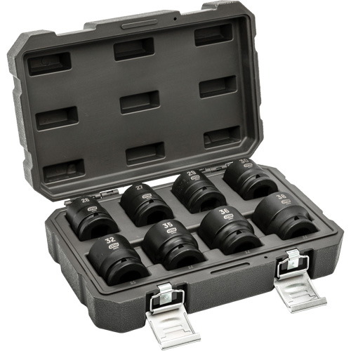 6-Point Metric Socket Set, 8 Pcs, Impact, 3/4" Drive Size Groupe Belzile Dickner