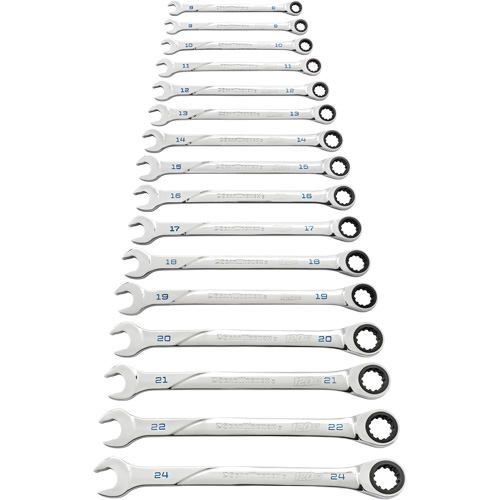 120XP Universal Spline XL Wrench Set, Ratcheting Combination, 16 Pieces, Metric Groupe Belzile Dickner