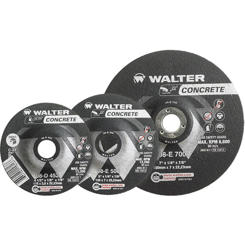 Depressed Centre Grinding Wheels - Concrete Type 27, 4-1/2" x 1/8", 7/8" Arbor, Type 27 Groupe Belzile Dickner